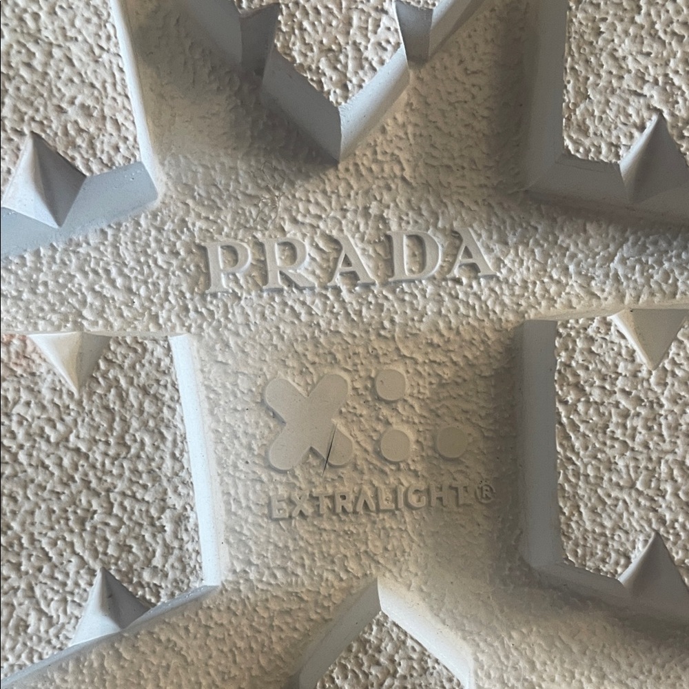 Prada White Logo Slide Sandals size 40.5, 10.5 US - Picture 5 of 12